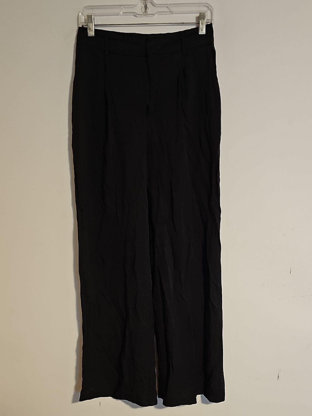 Commense Black Wide-Leg Dress Pants